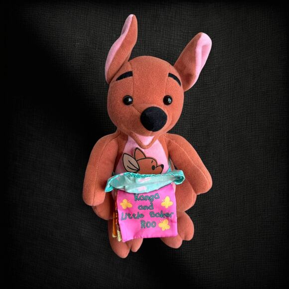 1995 Disney's Winnie the Pooh 13" Plush Kanga w/ Little Baker Roo Apron Book - Picture 2 of 8